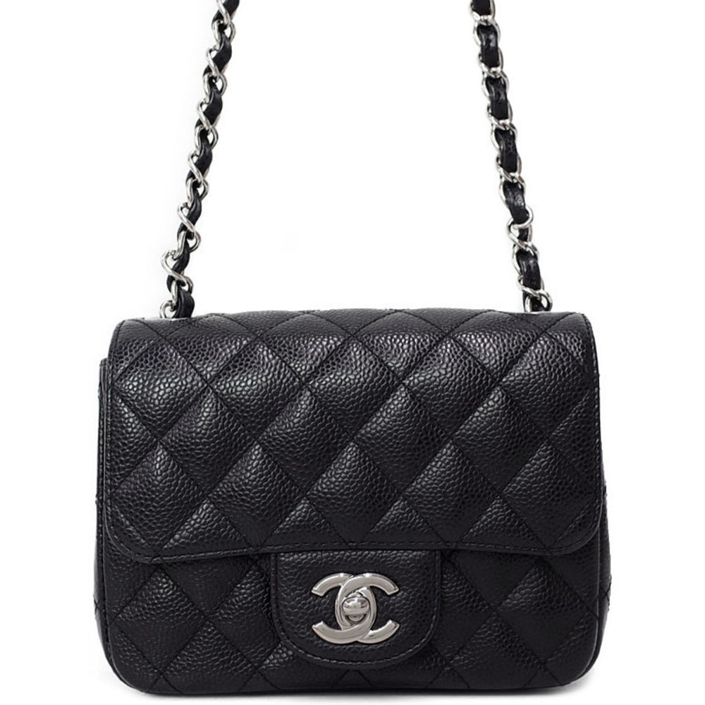 Chanel Mini Matelasse Chain Shoulder Bag Black